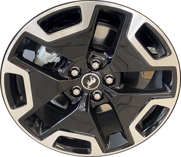 Ford Bronco Sport 2021-2024 black machined 18x7 aluminum wheels or rims. Hollander part number ALY10328/95020, OEM part number M1PZ-1007-B.