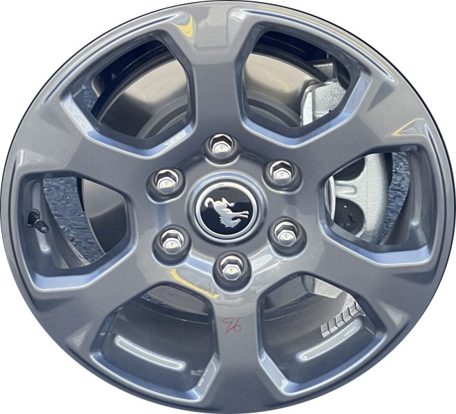 Ford Bronco 2021-2024 powder coat dark grey 17x7.5 aluminum wheels or rims. Hollander part number ALY10384HH, OEM part number M2DZ-1007-M.
