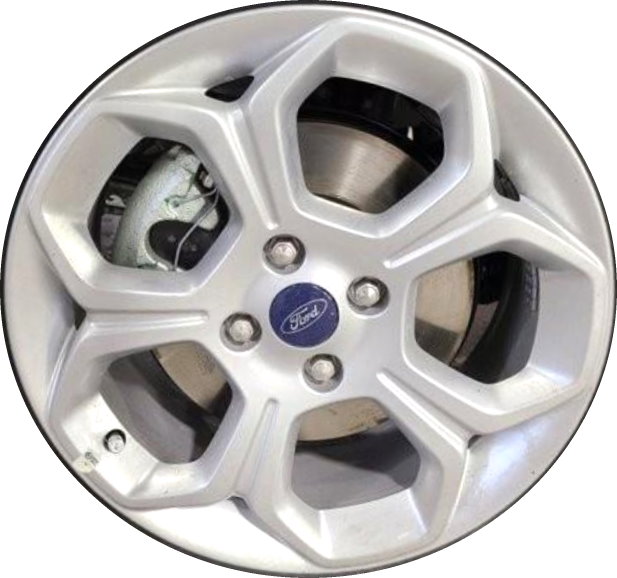 Ford EcoSport 2021-2022 powder coat silver 17x7 aluminum wheels or rims. Hollander part number ALY10151U20, OEM part number MN1Z1007C.