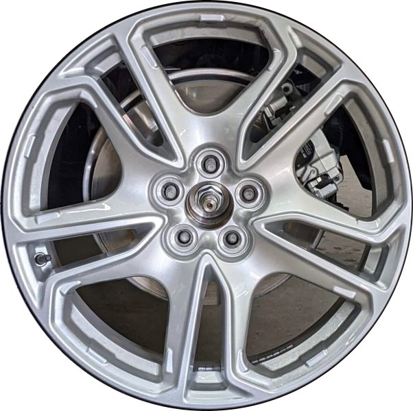 Ford Mustang Mach-E 2021-2023 powder coat silver 19x7 aluminum wheels or rims. Hollander part number ALY10338/95230, OEM part number LJ8Z-1007-C.