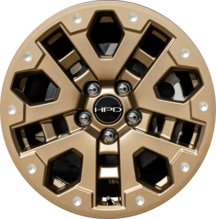 Ridgeline 2021-2023 powder coat bronze 18x8 aluminum wheels or rims. Hollander part number 63648, OEM part number 08W18-T6Z-100B.