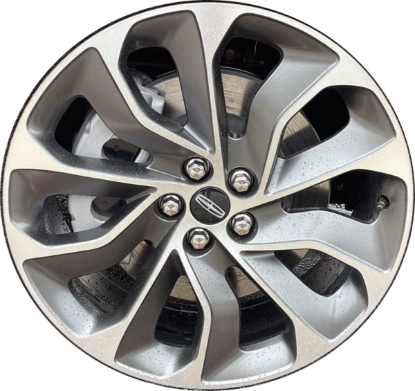 Lincoln Nautilus 2021-2023 grey machined 20x8 aluminum wheels or rims. Hollander part number ALY10493, OEM part number Not Yet Known.