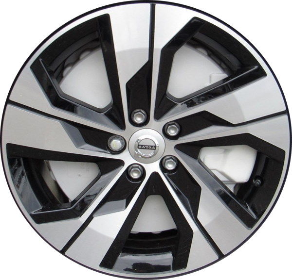Volvo V60 Cross Country 2021-2023 black machined 18x7.5 aluminum wheels or rims. Hollander part number ALY70508, OEM part number 316801992.
