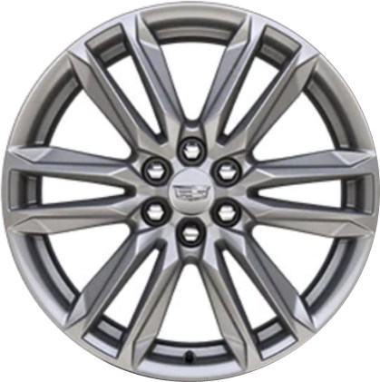 Cadillac XT5 2022-2023 powder coat smoked hyper silver 20x8 aluminum wheels or rims. Hollander part number ALY4881, OEM part number 84564210.