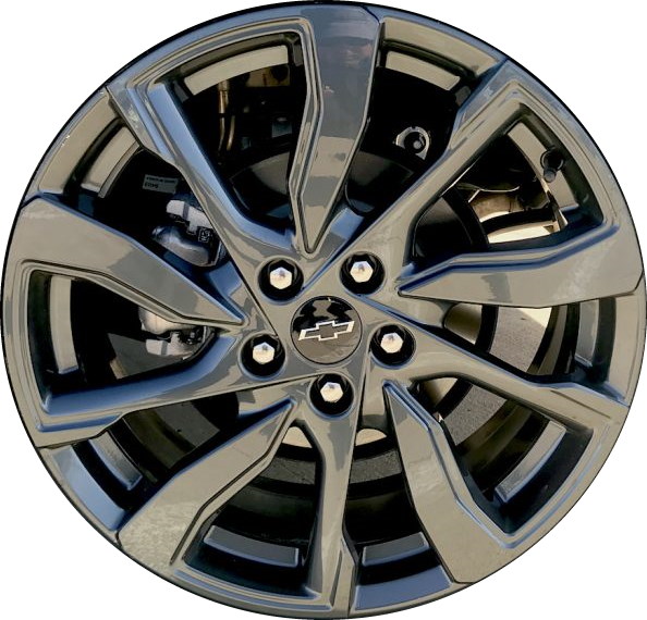 Chevrolet Equinox 2022-2024 powder coat charcoal 19x7.5 aluminum wheels or rims. Hollander part number 14063b, OEM part number 84533967.