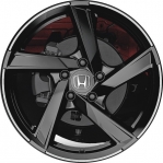 ALY10394 Honda Civic Wheel/Rim Black Machined #08W18TBA100B
