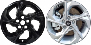 IMP-7711GB Hyundai Tucson Black Wheel Skins (Hubcaps/Wheelcovers) 17 Inch Set