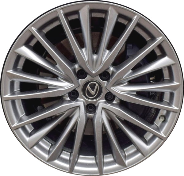 Lexus IS300 2022-2024, RC300 2023-2024, RC350 2023-2024 powder coat silver 19x8.5 aluminum wheels or rims. Hollander part number 74298, OEM part number 4261153650.