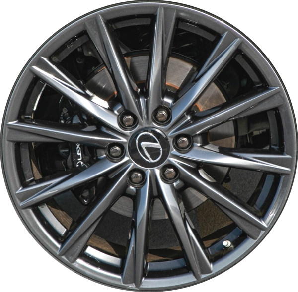 Lexus LX600 2022-2024 hyper charcoal 22x8 aluminum wheels or rims. Hollander part number 74403, OEM part number 4261A60291.