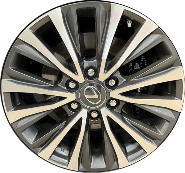 Lexus LX600 2022-2024 charcoal machined 20x8 aluminum wheels or rims. Hollander part number 74401, OEM part number 4261160J00.