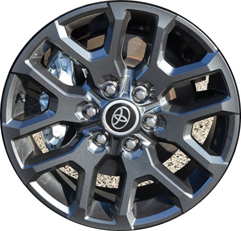 Toyota Sequoia 2023-2024, Tundra 2022-2024 powder coat charcoal 20x8 aluminum wheels or rims. Hollander part number 75277a, OEM part number 426110C310.