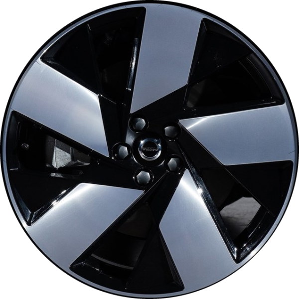 Volvo C40 2022-2023 black machined 20x8 aluminum wheels or rims. Hollander part number ALY70513, OEM part number 321436297.