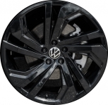 ALY70075U46 Volkswagen Atlas Wheel/Rim Black Painted #3CM601025KAX1