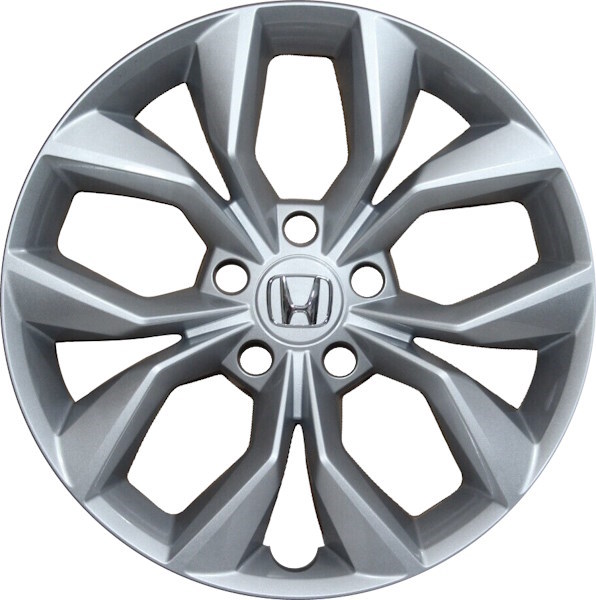 Honda CR-V 2023-2024, Plastic 10 Spoke, Single Hubcap or Wheel Cover For 17 Inch Steel Wheels. Hollander Part Number H55105.