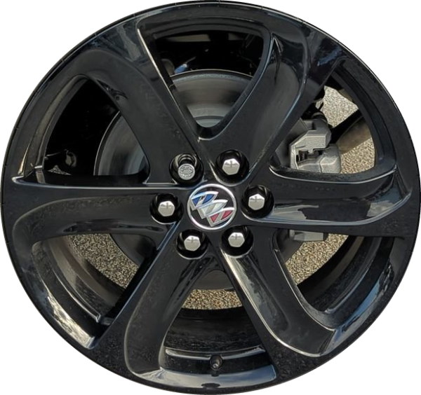 Buick Enclave 2023-2024 black painted 20x8 aluminum wheels or rims. Hollander part number ALY4154B, OEM part number 85525446.