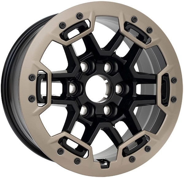 Chevrolet Colorado 2023-2024 powder coat black 17x8 aluminum wheels or rims. Hollander part number ALYGZ071, OEM part number 84605398.