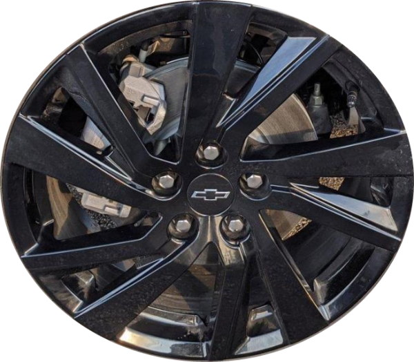 Chevrolet Equinox 2023-2024 black painted 18x7 aluminum wheels or rims. Hollander part number 14062, OEM part number Not Yet Known.