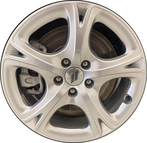 Dodge Hornet 2023-2024 Silver Machined 17x7 aluminum wheels or rims. Hollander part number HORN17, OEM part number Not Yet Known.