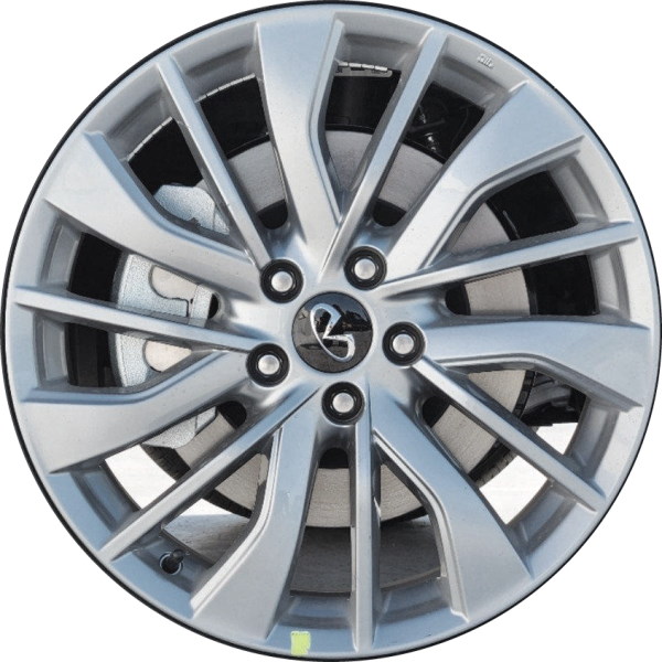 Infiniti QX50 2023-2024 powder coat silver 19x7.5 aluminum wheels or rims. Hollander part number ALY73818, OEM part number 403009CN1A.