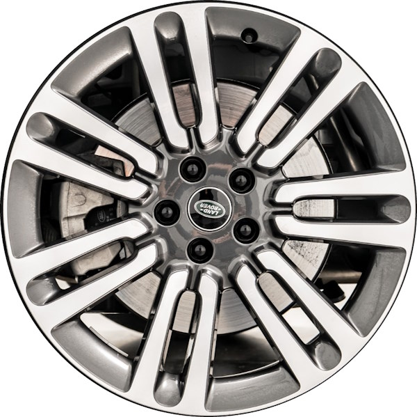 Land Rover Range Rover 2022-2023 charcoal machined 21x8.5 aluminum wheels or rims. Hollander part number ALY72370, OEM part number LR153238.