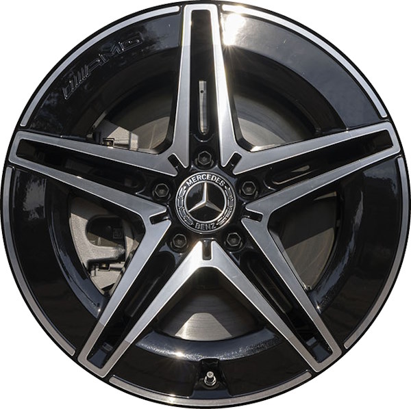 Mercedes-Benz EQB 250+ 2023, EQB 300 2023 black machined 18x7.5 aluminum wheels or rims. Hollander part number ALY85851, OEM part number 24340117007X23.
