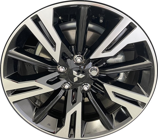Mitsubishi Eclipse Cross 2023-2024 black machined 18x7 aluminum wheels or rims. Hollander part number 95418, OEM part number Not Yet Known.