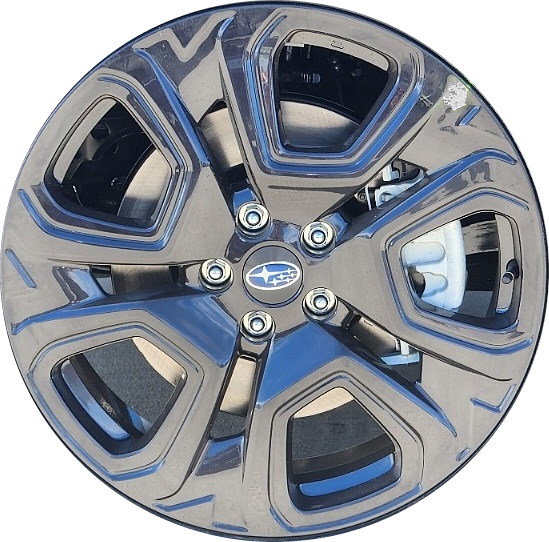 Subaru Ascent 2023-2024 powder coat black 20x7.5 aluminum wheels or rims. Hollander part number ALY68903B, OEM part number 28111XC09A.