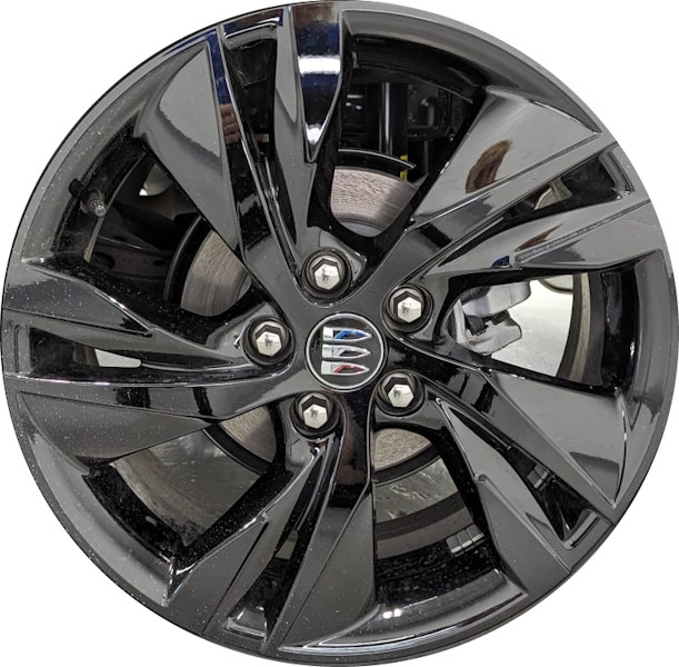 Buick Encore GX 2024 powder coat black 18x7.5 aluminum wheels or rims. Hollander part number ALYGZ061U45, OEM part number Not Yet Known.