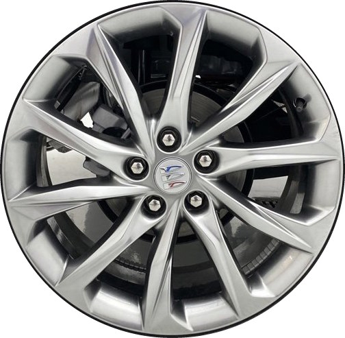 Buick Encore GX 2024 powder coat hyper silver 19x8 aluminum wheels or rims. Hollander part number ALYGZ062U78, OEM part number Not Yet Known.