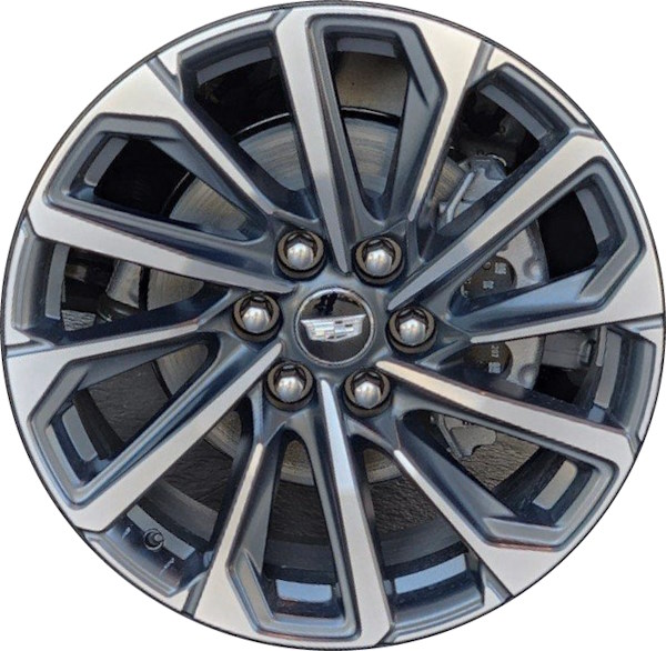 Cadillac Lyriq 2024 charcoal machined 20x9 aluminum wheels or rims. Hollander part number Not Yet Known, OEM part number Not Yet Known.