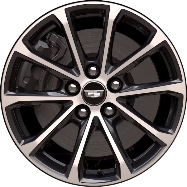 Cadillac XT4 2024 charcoal machined 18x8 aluminum wheels or rims. Hollander part number ALYGZ089, OEM part number Not Yet Known.