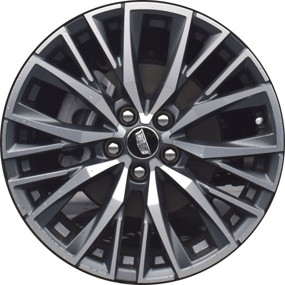 Cadillac XT4 2024 charcoal machined 20x8.5 aluminum wheels or rims. Hollander part number ALYGZ087, OEM part number Not Yet Known.