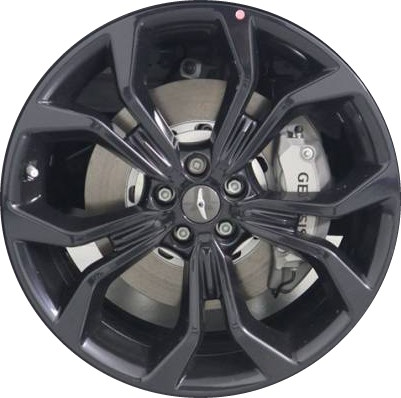Genesis GV80 2022-2024 powder black 22x9.5 aluminum wheels or rims. Hollander part number 220041, OEM part number T6529-AB000.