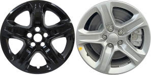 IMP-7923GB Jeep Compass Black Wheelskins (Hubcaps/Wheelcovers) 17 Inch Set