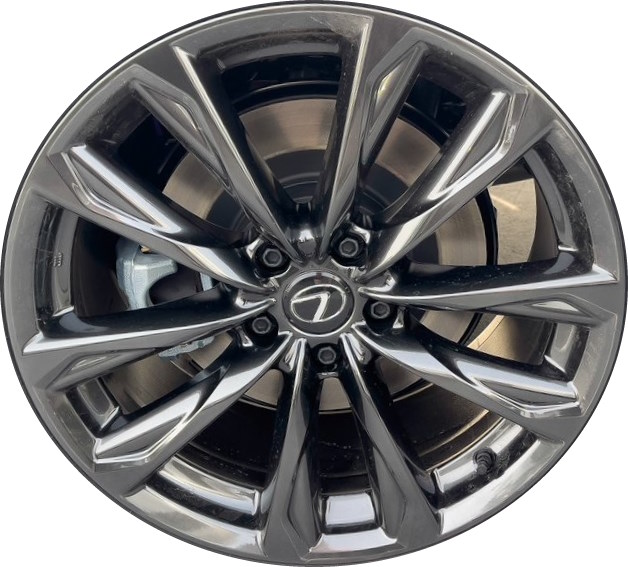 Lexus RC300 2023-2024, RC350 2023-2024 powder coat smoked hyper 19x8 aluminum wheels or rims. Hollander part number ALY74382B, OEM part number 4261124650.