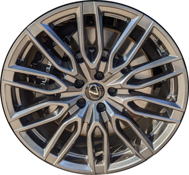 Lexus RX350 2023-2024, RX500h 2023-2024 powder coat grey 21x8 aluminum wheels or rims. Hollander part number ALY74420, OEM part number 42611-WY410.