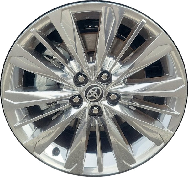 Toyota Highlander 2024 chrome clad 20x8 aluminum wheels or rims. Hollander part number NotYetKnown, OEM part number Not Yet Known.