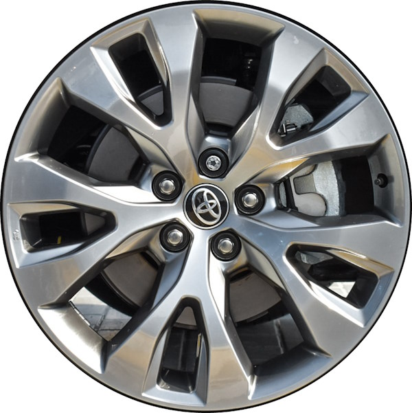 Toyota Highlander 2024 powder hyper grey 20x8 aluminum wheels or rims. Hollander part number ALY95712, OEM part number Not Yet Known.