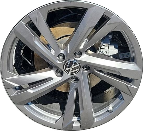 Volkswagen Atlas Cross Sport 2024 Powder Coat Grey 20x8 aluminum wheels or rims. Hollander part number ALYWB090, OEM part number Not Yet Known.