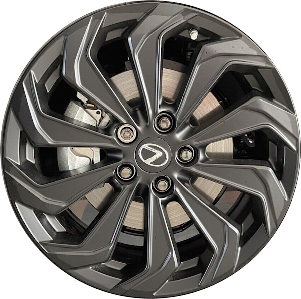 Lexus UX200 2019-2022, UX250h 2019-2024, UX300h 2025 black machined 18x7 aluminum wheels or rims. Hollander part number NotYetKnown, OEM part number PW45776001YB .