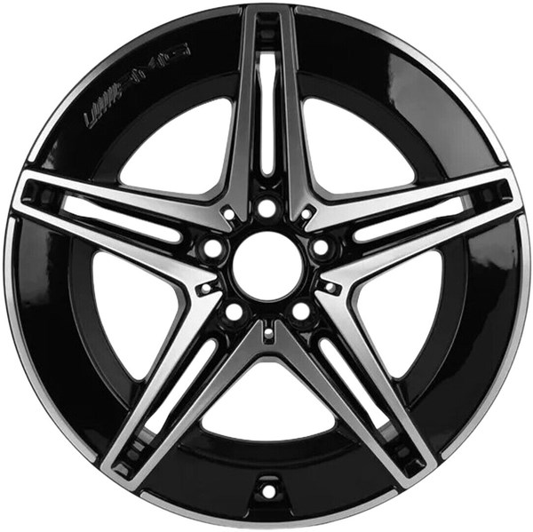 Mercedes-Benz C300 2022-2023 black machined 18x7.5 aluminum wheels or rims. Hollander part number 86660, OEM part number 20640117007X23.