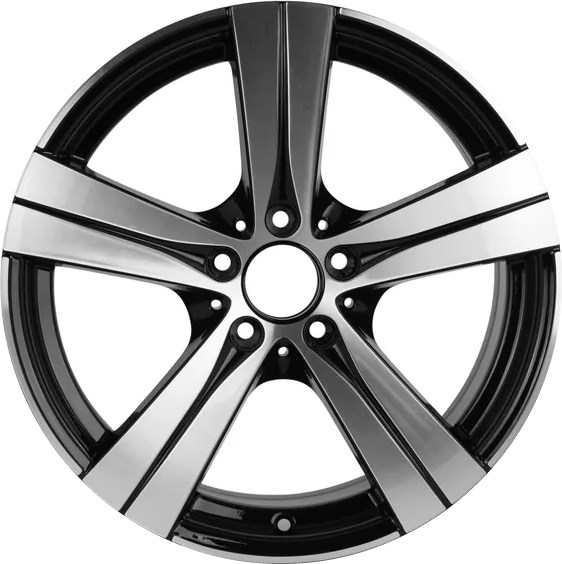 Mercedes-Benz C300 2022-2023 black machined 18x7.5 aluminum wheels or rims. Hollander part number 86652, OEM part number 20640147007X23.