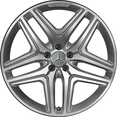 Mercedes-Benz GLA35 2021-2023, GLA45 2021-2023, GLB35 2021-2023 grey machined 20x8.5 aluminum wheels or rims. Hollander part number 65549U35, OEM part number 24740120007X21.