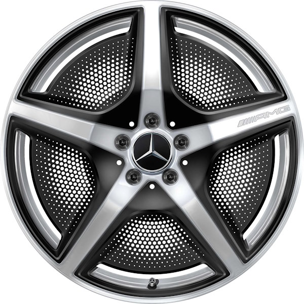 Mercedes-Benz EQE Sedan 2023 powder coat silver 20x9 aluminum wheels or rims. Hollander part number ALY85887, OEM part number 2954000000.