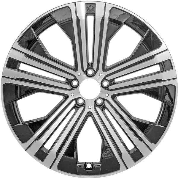 Mercedes-Benz EQS 450 2022-2023 black machined 22x9.5 aluminum wheels or rims. Hollander part number 65622, OEM part number 29740112007X23.