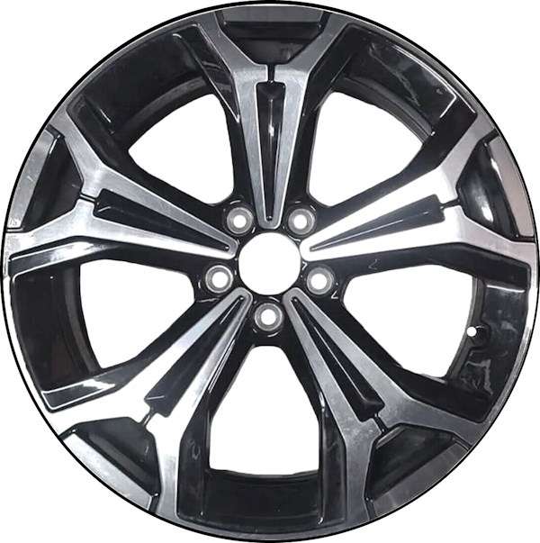 Volvo XC60 2022-2023 charcoal machined 19x7.5 aluminum wheels or rims. Hollander part number ALY70516, OEM part number 322715681 .