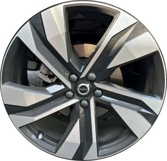 Volvo XC40 2023 black machined 20x8 aluminum wheels or rims. Hollander part number ALY70536, OEM part number 323271486.