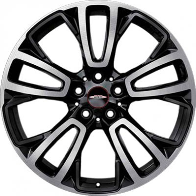 Mini Countryman 2020-2023 black machined 19x8 aluminum wheels or rims. Hollander part number ALY86594, OEM part number 36106888853.
