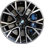 ALY86243 BMW X5M, X6M Wheel/Rim Black Machined #36118090717