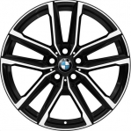 ALY86157 BMW 230i, 430i, M240i, M440i Wheel/Rim Black Machined #36118747001